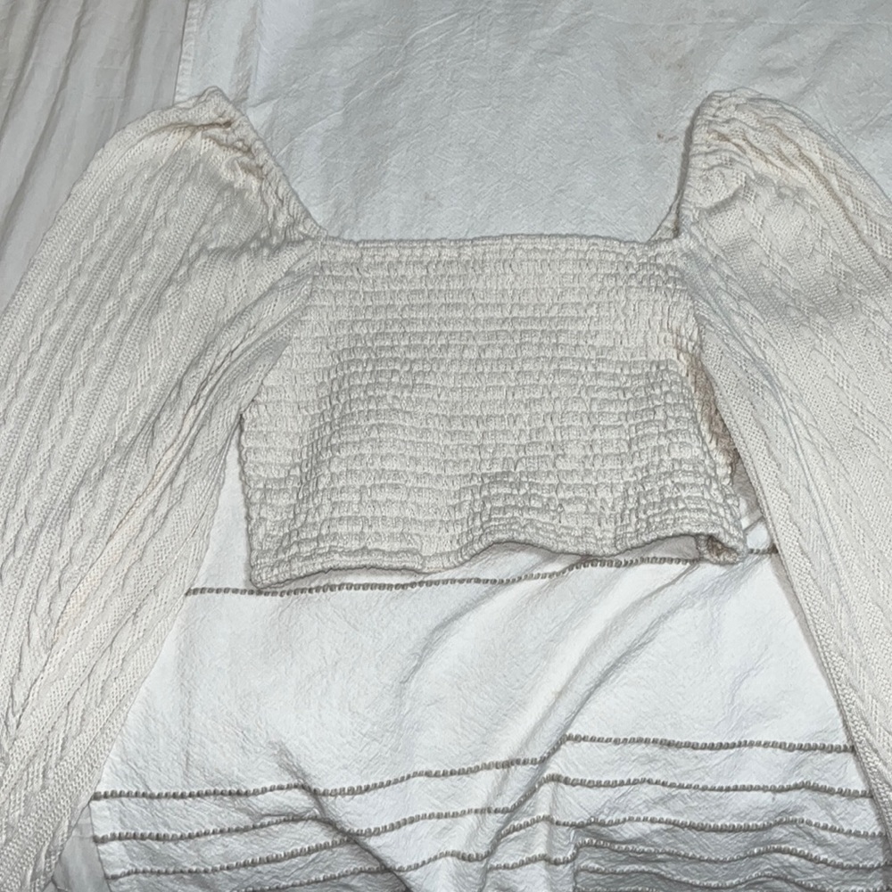 Cream sweater top